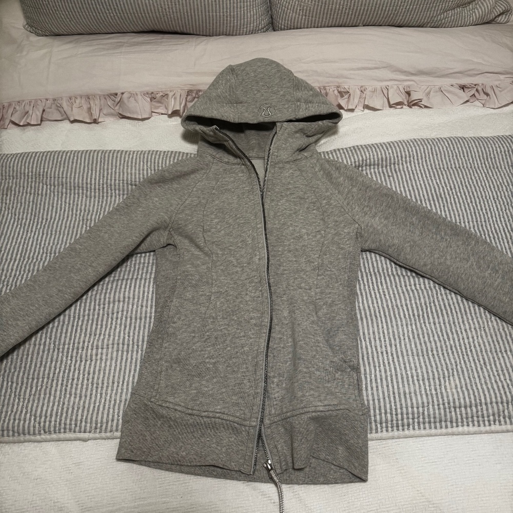 lululemon gray scuba full zip size small